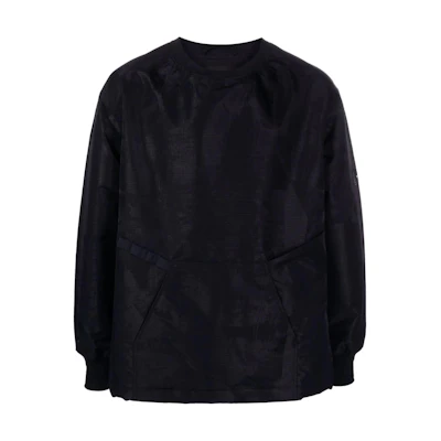 Y-3 Plain Long-Sleeve Sweatshirt with Pocket Accent Black IP7922