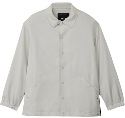 Y-3 Plain White Button-Up Long-Sleeve Jacket for Men JF6698 Buy Y-3 Plain White Button-Up Long-Sleeve Jacket for Men JF6698
