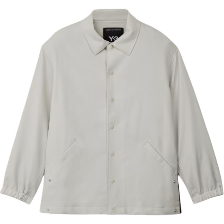 Order Y-3 Plain White Button-Up Long-Sleeve Jacket for Men JF6698