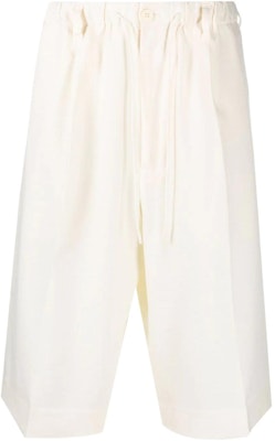 Y-3 Pleated Drawstring Bermuda Shorts Off-White HG6084 Buy Y-3 Pleated Drawstring Bermuda Shorts Off-White HG6084