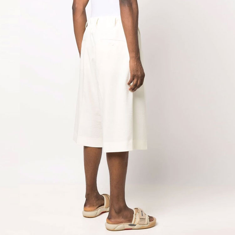 Purchase Y-3 Pleated Drawstring Bermuda Shorts Off-White HG6084