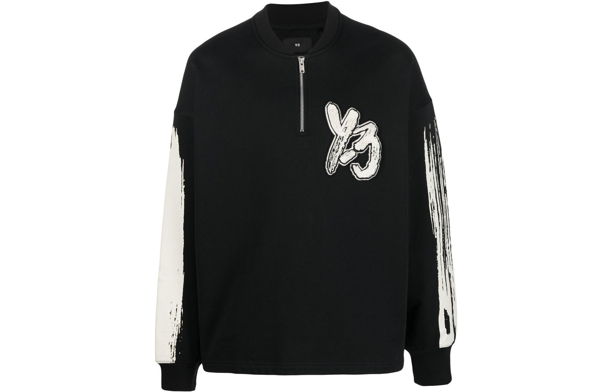 Y-3 Printed Half-Zip Long Sleeve Sweatshirt Unisex. H44807