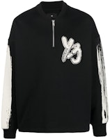 Y-3 Printed Half-Zip Long Sleeve Sweatshirt Unisex. H44807 Y-3 Printed Half-Zip Long Sleeve Sweatshirt Unisex. H44807