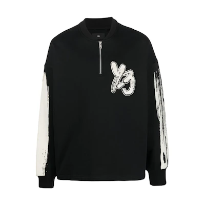 Y-3 Printed Half-Zip Long Sleeve Sweatshirt Unisex. H44807