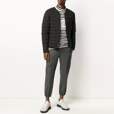 Y-3 Quilted Zipper Jacket with Logo Chest Pocket for Men in Black GK4580 Lookbook Y-3 Quilted Zipper Jacket with Logo Chest Pocket for Men in Black GK4580