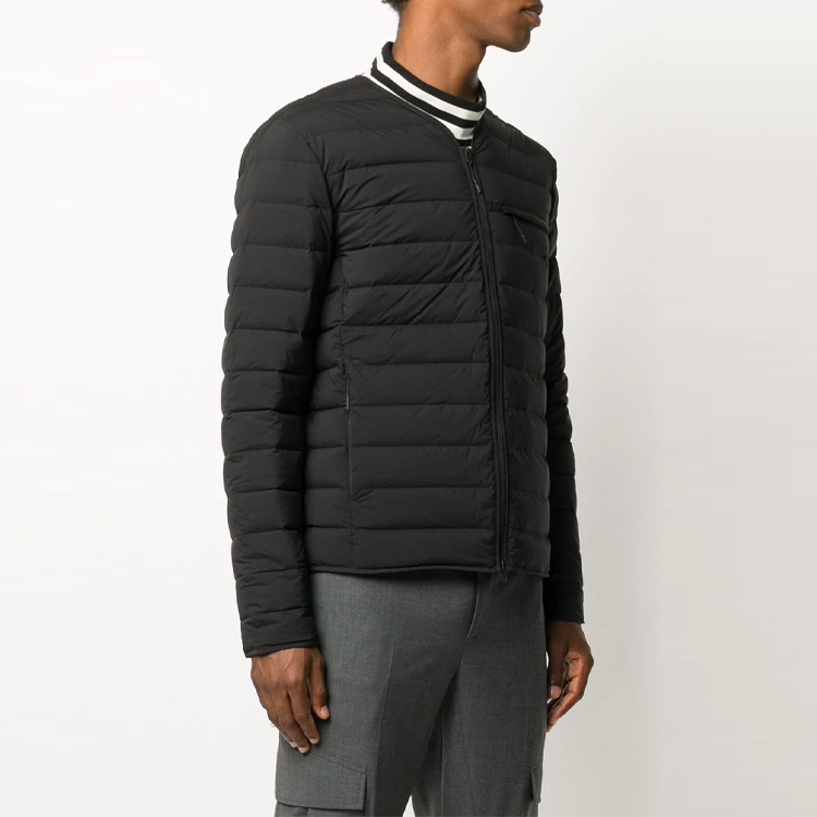 Shop Y-3 Quilted Zipper Jacket with Logo Chest Pocket for Men in Black GK4580