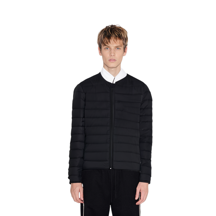 Details for Y-3 Quilted Zipper Jacket with Logo Chest Pocket for Men in Black GK4580