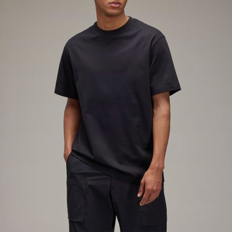 Purchase Y-3 레알 마드리드 로고 프린트 블랙 반팔 티셔츠 스포츠웨어 HM6687