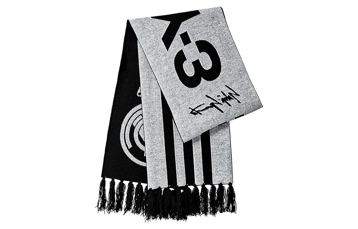 Lookbook Y-3 Real Madrid Scarf with Side Lettering and Inner Stripes Unisex Couples款 HD3339