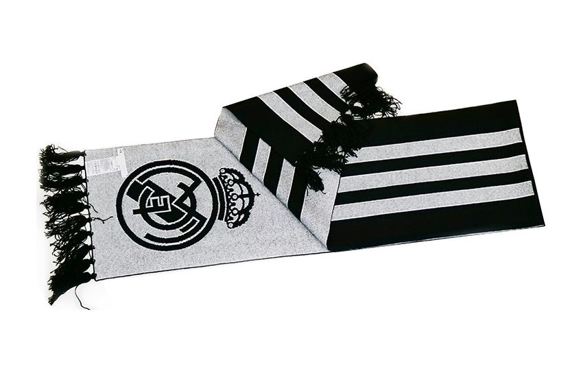 Shop Y-3 Real Madrid Scarf with Side Lettering and Inner Stripes Unisex Couples款 HD3339
