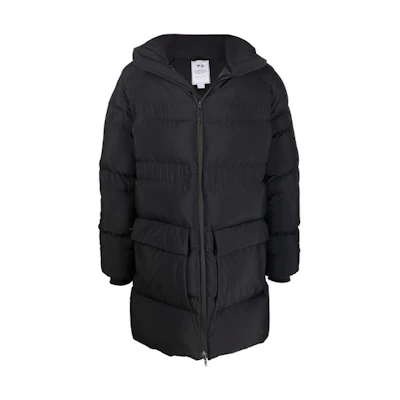 Y-3 Reberu Logo Puffer Long Sleeve Down Jacket Black HA5558