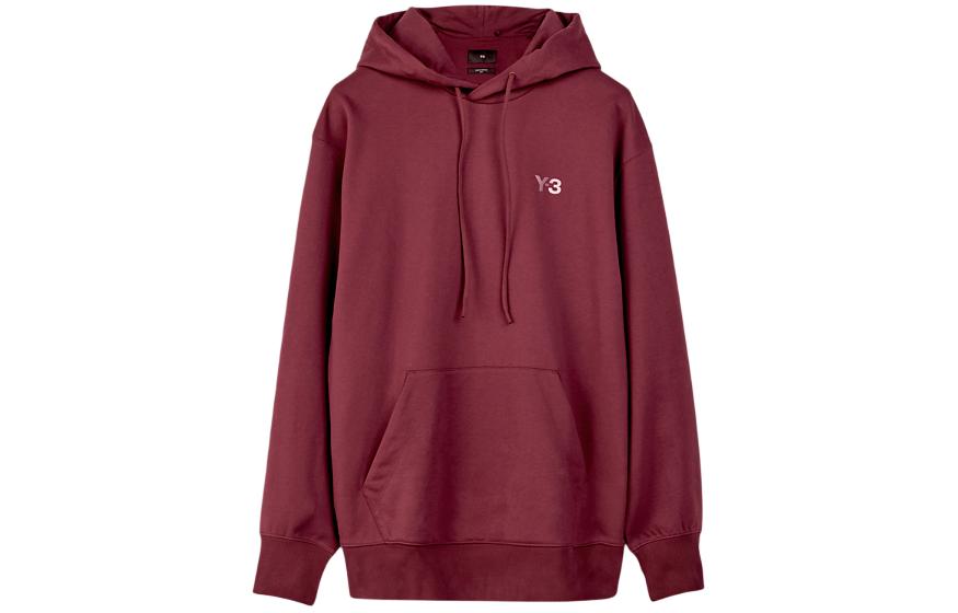Y-3 Red Hoodie with Letter Print Long Sleeve Design IV5586