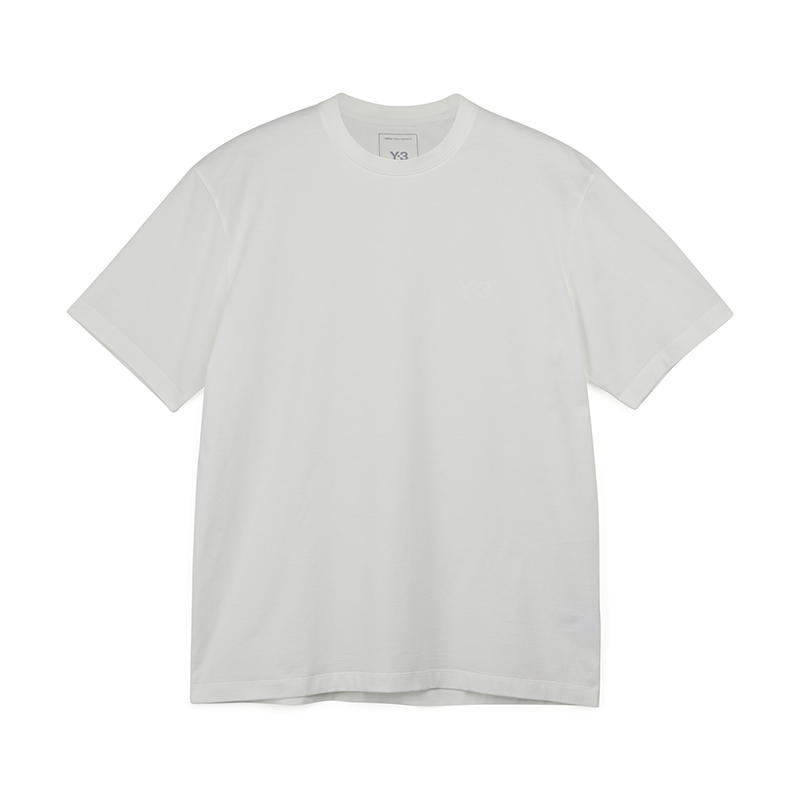 Y-3 REG SS Tee Unisex White Cotton Crewneck T-Shirt JD9829