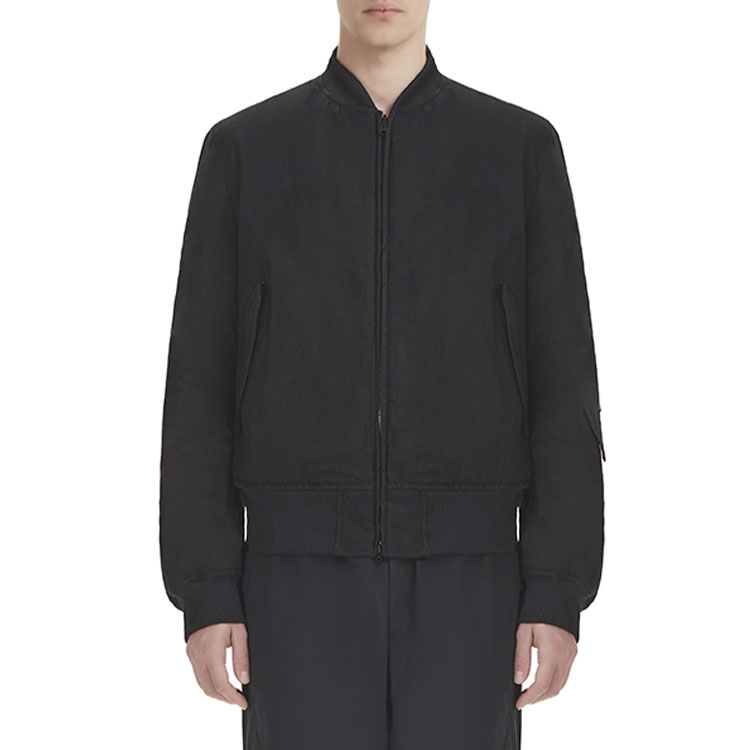 Details for Chaqueta Bomber Reversible Y-3 Unisex Negra con Cuello Baseball de Algodón DY7303