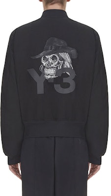 Chaqueta Bomber Reversible Y-3 Unisex Negra con Cuello Baseball de Algodón DY7303 1