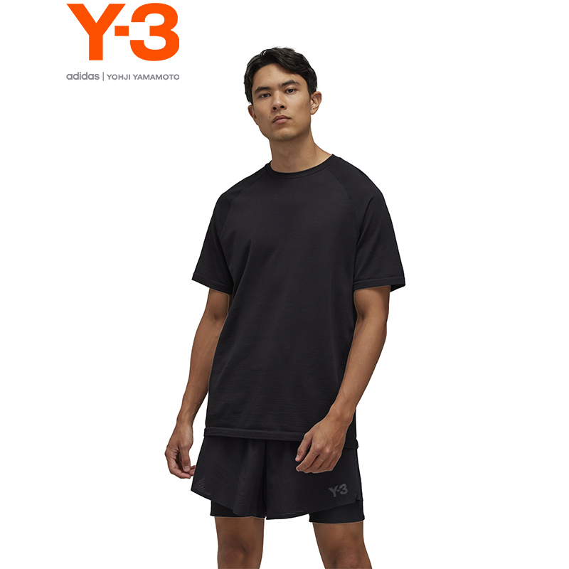 Lookbook Y-3 Run Knit SS Crewneck T-Shirt  Black IW9993