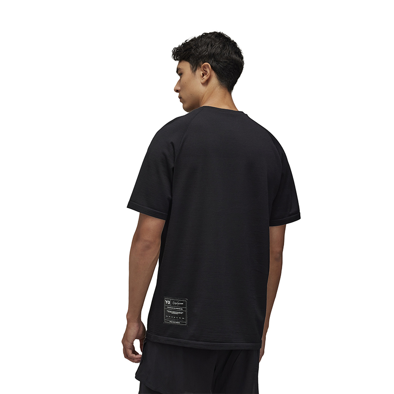 Shop Y-3 Run Knit SS Crewneck T-Shirt  Black IW9993