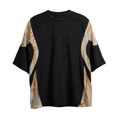 Y-3 Rust Dye Logo Colorblock Crewneck Short Sleeve Tee Multi-Color Shirt IR6255
