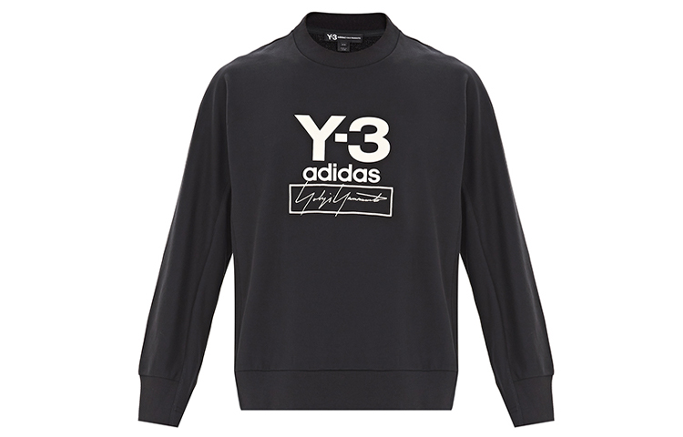 Y-3 Signature Logo Casual Sweatshirt - Black FJ0432