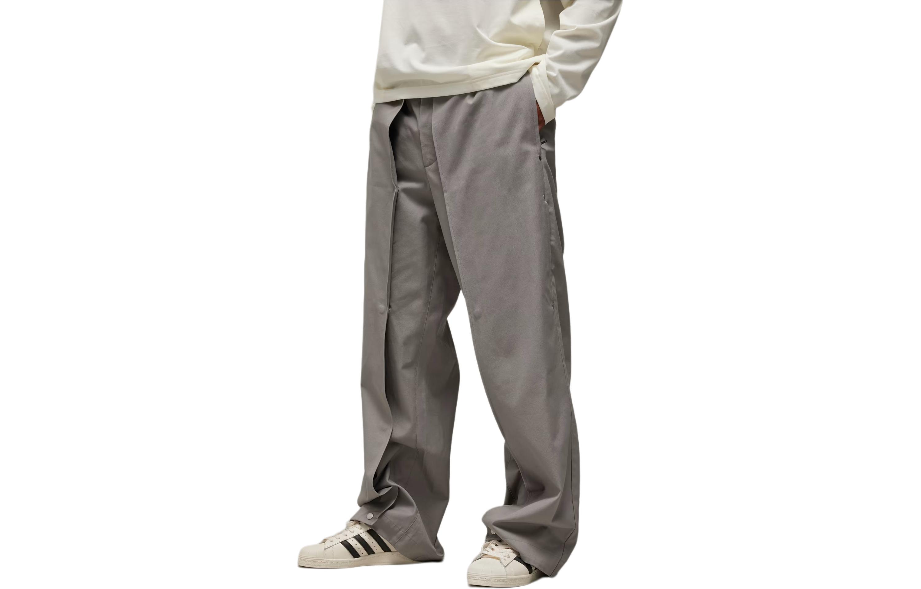 Y-3 Snap Button Unisex Casual Pants Grey IV7733