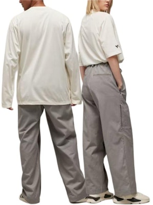 Y-3 Celana Kasual Unisex Abu-Abu dengan Kancing Snap. IV7733 Shop Y-3 Celana Kasual Unisex Abu-Abu dengan Kancing Snap. IV7733