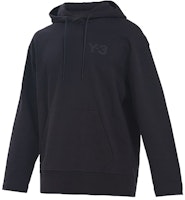 Y-3 Solid Black Hoodie with Logo Patch FN3379-58W Y-3 Solid Black Hoodie with Logo Patch FN3379-58W