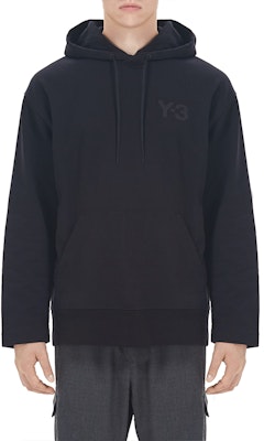 Y-3 Hoodie Hitam Solid dengan Logo Patch FN3379-58W Shop Y-3 Hoodie Hitam Solid dengan Logo Patch FN3379-58W