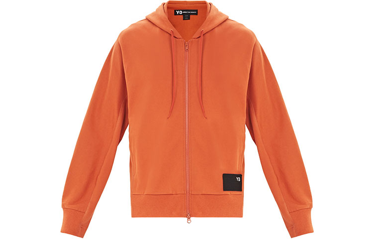 Y-3 Solid Color Casual Drawstring Hoodie Orange - FJ0439