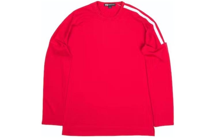 Y-3 Solid Color Crewneck Pullover Sweatshirt Red CY6977