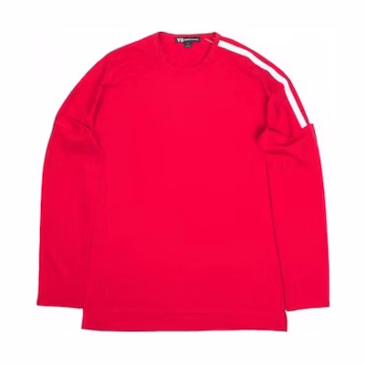 Y-3 Solid Color Crewneck Pullover Sweatshirt Red CY6977