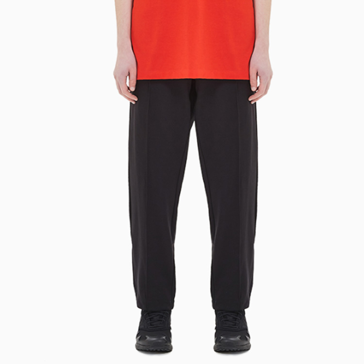 Shop Y-3 黑色纯色抽绳直筒裤 FN3383