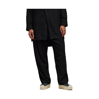 Y-3 Solid Color Lace-Up Casual Pants Unisex Black IL2152
