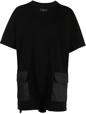 Y-3 솔리드 컬러 로고 패치 캐주얼 티셔츠 블랙 H63071 Buy Y-3 솔리드 컬러 로고 패치 캐주얼 티셔츠 블랙 H63071
