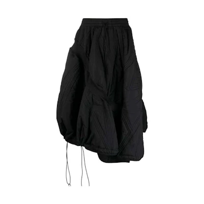 Y-3 Solid Color Long Elastic Waist Casual Skirt Black IL2054
