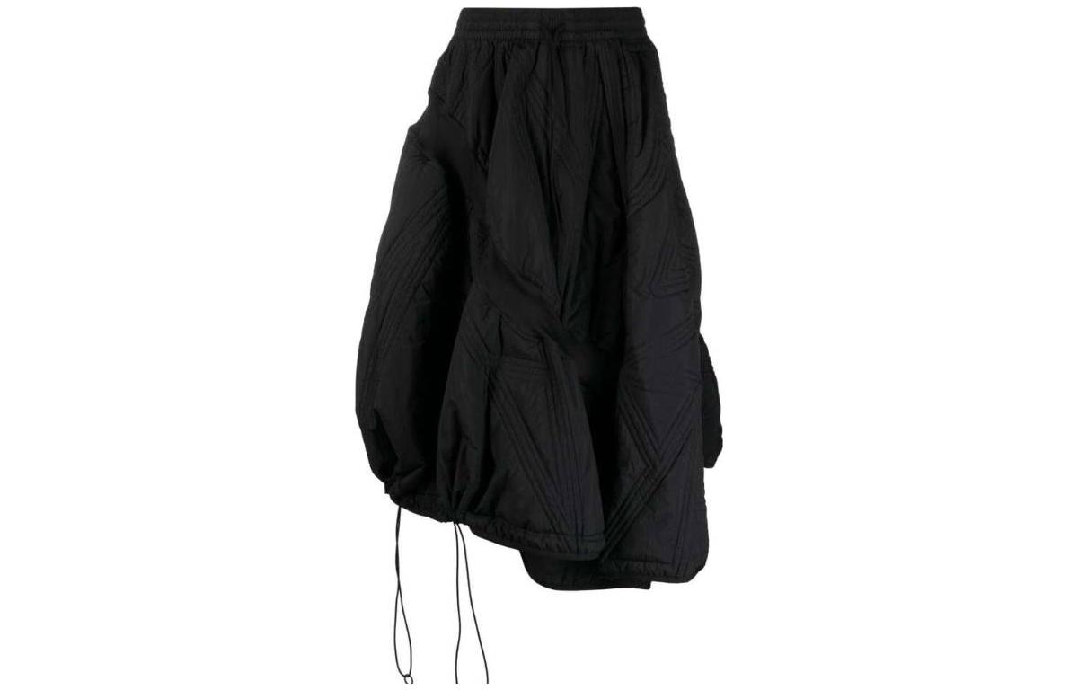 Order Y-3 Solid Color Long Elastic Waist Casual Skirt Black IL2054
