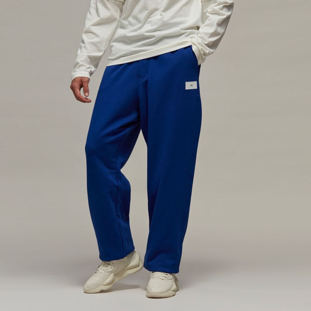 Shop Y-3 Solid Color Loose Fit Sweatpants Ink Blue IL1786