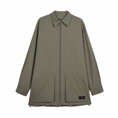 Y-3 Solid Color Loose Fit Zip Jacket Unisex Green IP7671