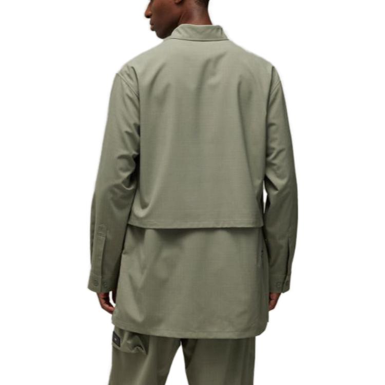 Shop Y-3 Solid Color Loose Fit Zip Jacket Unisex Green IP7671