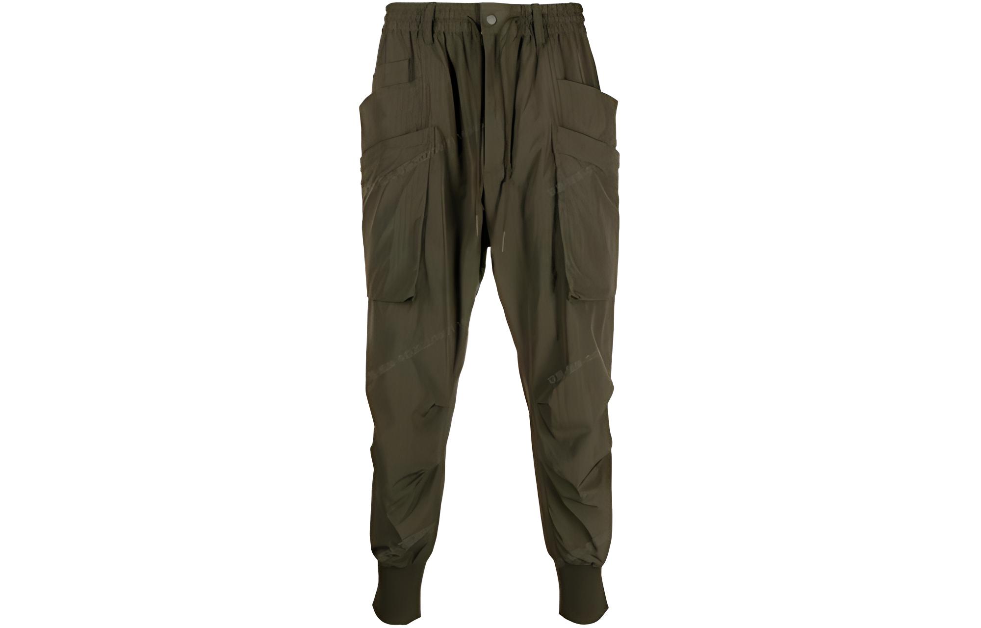 Y-3 Solid Color Mid-Rise Tapered Casual Pants GV4227