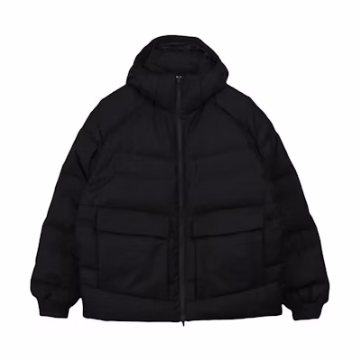 Y-3 Solid Color Puffer Hoodie Jacket Unisex Black. HN4330