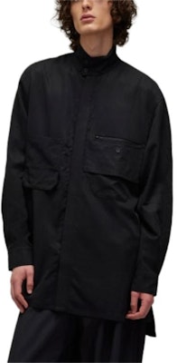 Y-3 Solid Color Stand Collar Asymmetric Pocket Button Jacket Black IW7465 Shop Y-3 Solid Color Stand Collar Asymmetric Pocket Button Jacket Black IW7465