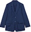 Buy Y-3 Solid Color Wrinkled Button Blazer Unisex Tech Indigo IA1441