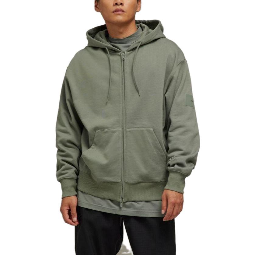 Shop Y-3 Solid Color Zip-Up Hoodie Jacket Unisex IP7703