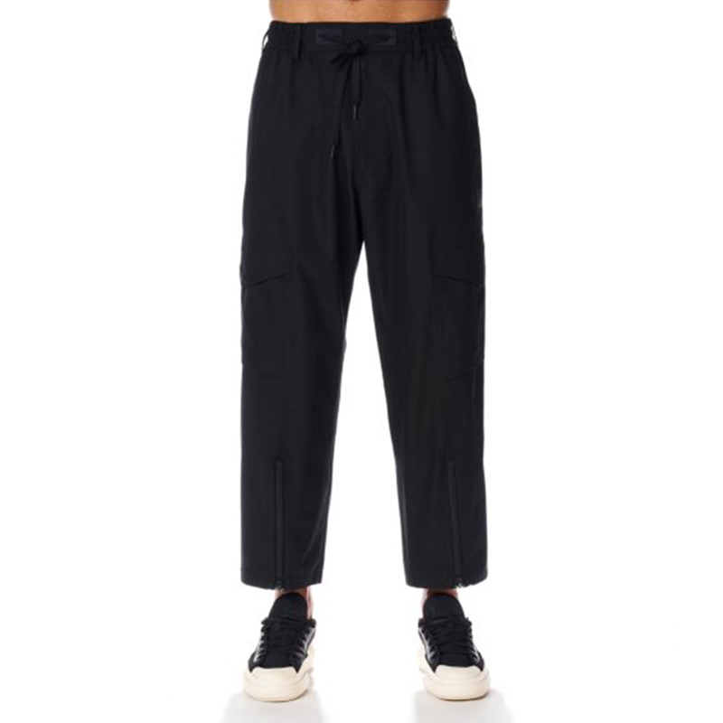 Shop Y-3 Solid Minimalist Drawstring Casual Pants Unisex H63076