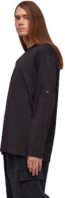 Y-3 Solid Oversized Crewneck Pullover Lengan Panjang Unisex Hitam. H44788 Lookbook Y-3 Solid Oversized Crewneck Pullover Lengan Panjang Unisex Hitam. H44788