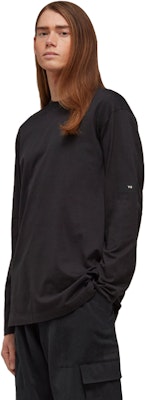 Y-3 Solid Oversized Crewneck Pullover Lengan Panjang Unisex Hitam. H44788 Shop Y-3 Solid Oversized Crewneck Pullover Lengan Panjang Unisex Hitam. H44788