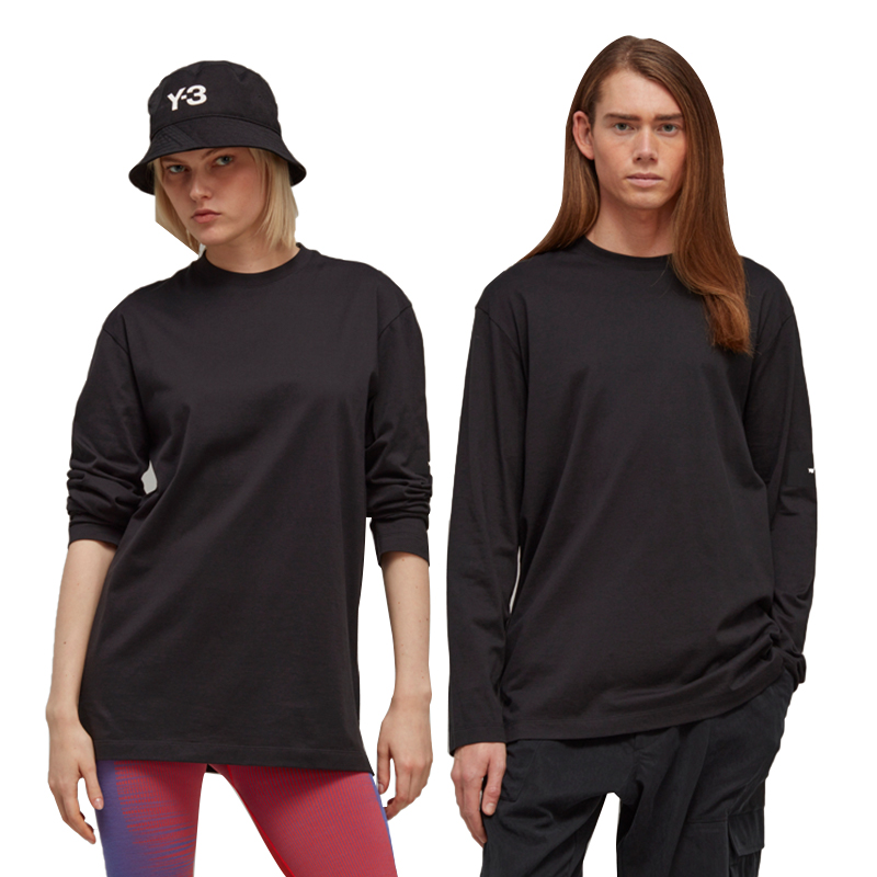 Purchase Y-3 Solid Oversized Crewneck Pullover Lengan Panjang Unisex Hitam. H44788
