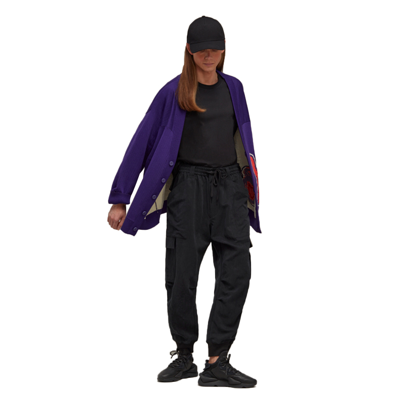 Sizing Y-3 Solid Oversized Crewneck Pullover Lengan Panjang Unisex Hitam. H44788