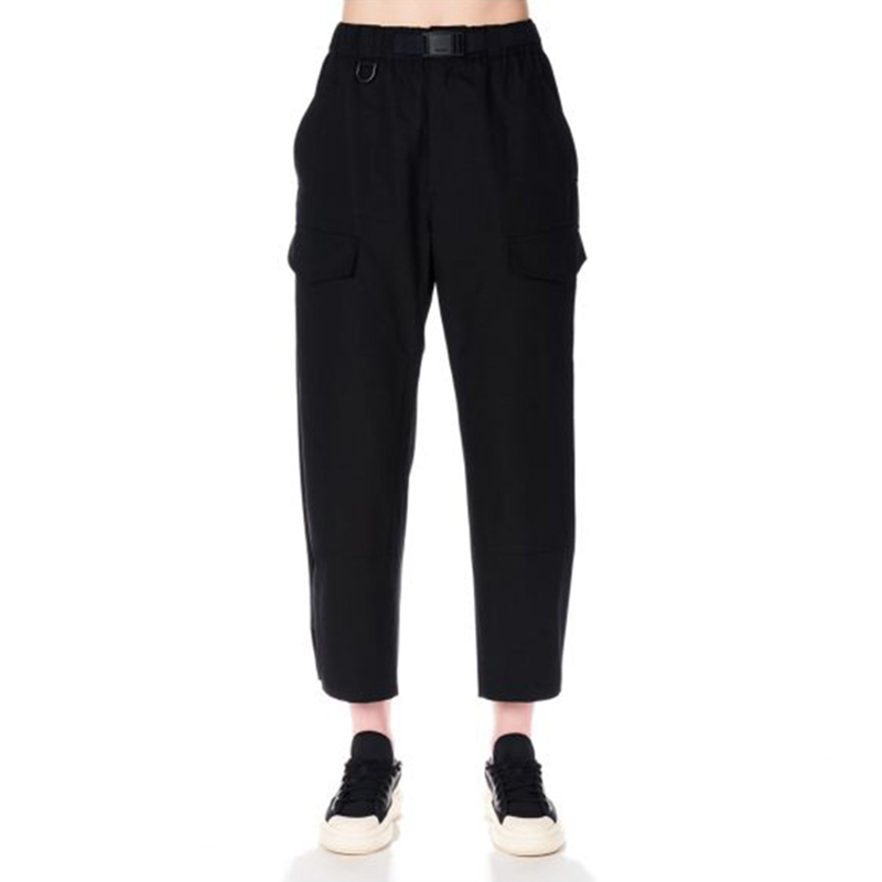 Shop Y-3 Solid Panel Loose Tapered Casual Pants Unisex H63074