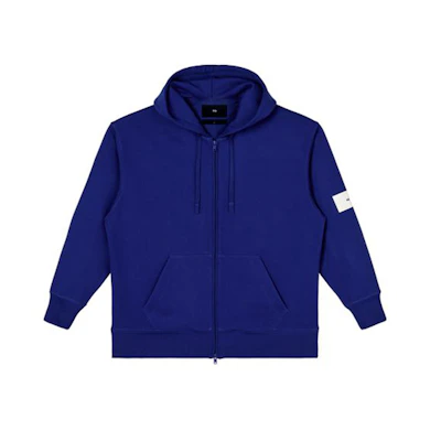 Y-3 Solid Patch Logo Knit Hoodie Unisex Blue IB4790